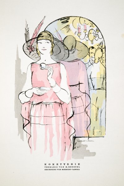 Koketterie, Abito da tè di M. Gerstel, da Styl, pub.1922 da German School