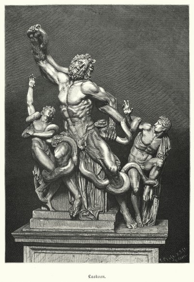Laocoonte e i suoi figli, scultura greca o romana antica scavata a Roma nel 1506 da German School