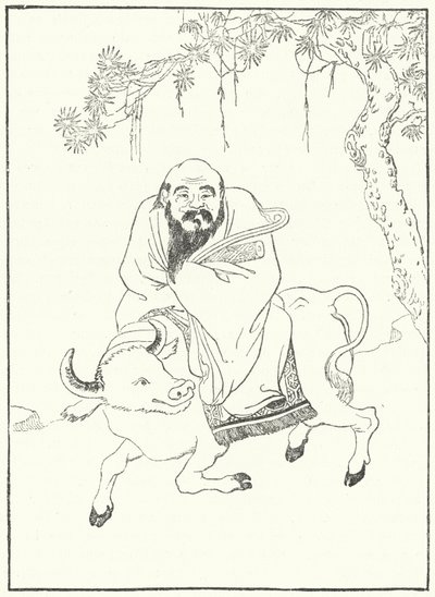Laozi, antico filosofo cinese, su un bufalo d