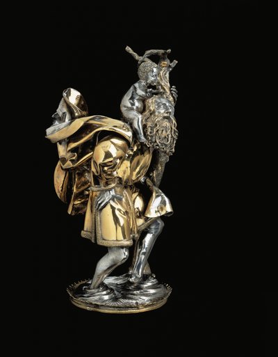 Statuetta gotica tardiva di San Cristoforo da German School
