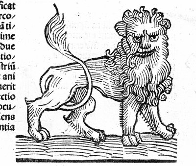 Il Leone - nel Trattato di Johannes Angeli De Magnisconnectionibue annorum revolutionibus ac eorum pefectionibus. Augusta, Erhard Ratdolt da German School