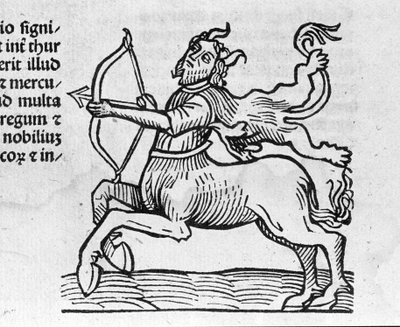 Il Sagittario - nel Trattato di Johannes Angeli De Magnisconnectionibue annorum revolutionibus ac eorum perfectionibus. Augusta, Erhard Ratdolt da German School