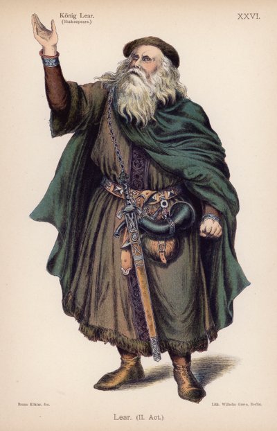 Lear, re di Britannia, da Re Lear di Shakespeare da German School