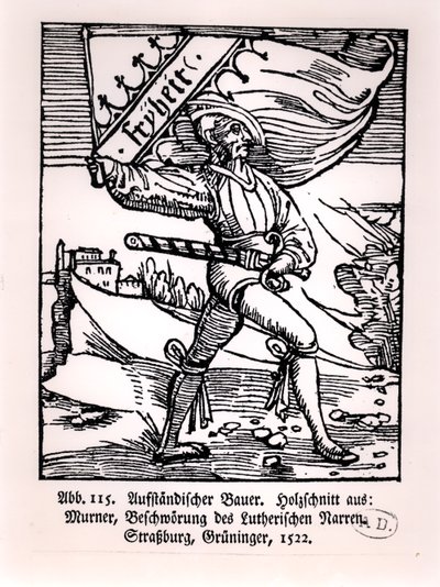 Libertà, illustrazione della rivolta dei contadini, 1522 da German School