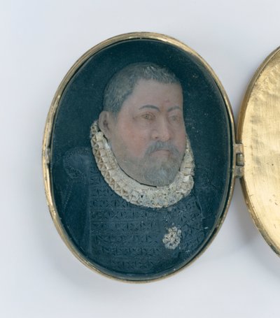 Medaglione contenente un ritratto in miniatura di Landgrave Wilhelm IV (dettaglio) da German School