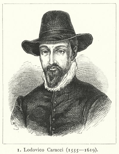 Lodovico Carracci, artista del Barocco italiano (incisione) da German School