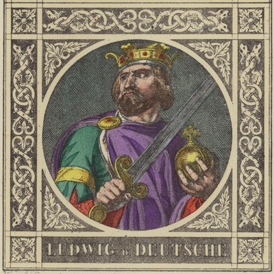 Ludovico il Germanico, 840-876 da German School
