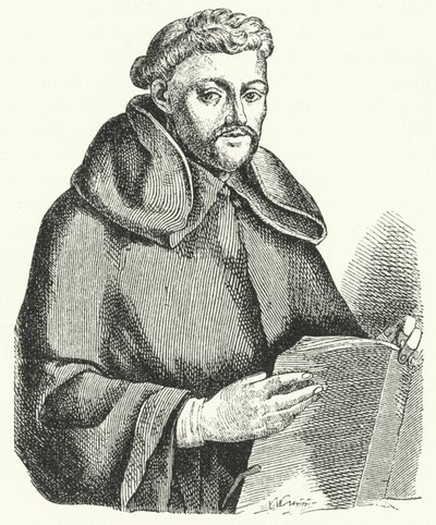 Luis de Leon, poeta lirico spagnolo (incisione) da German School