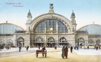 Stazione ferroviaria principale di Francoforte sul Meno, c.1910 da German School