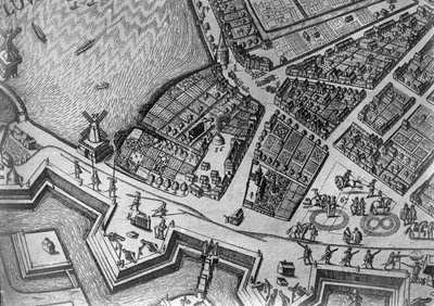 Mappa di Amburgo che mostra il suo primo Teatro dell