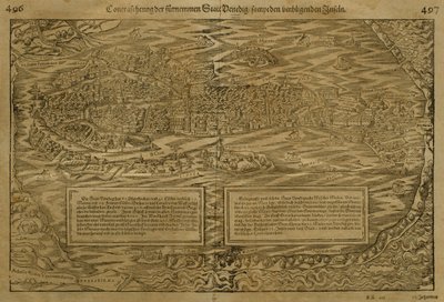 Mappa di Venezia, di Sebastian Munster (1488-1552) pubblicata a Basilea, c.1560 da German School