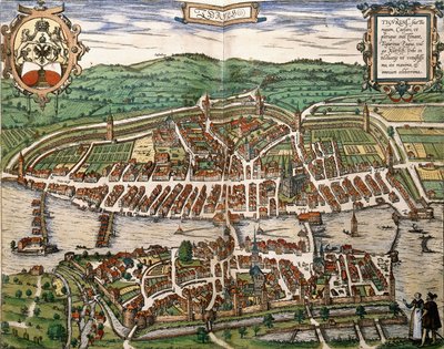 Mappa di Zurigo, 1575 da German School