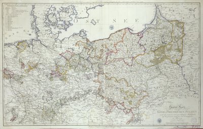 Mappa degli Stati Prussiani nel 1799 da German School