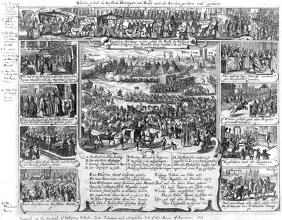 Celebrazioni matrimoniali di Wolfgang Wilhelm, conte palatino di Neuburg e Magdelene di Baviera nel 1613 da German School