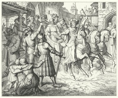 Accoglienza di Martin Lutero a Worms, 1521 da German School