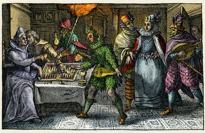 Maschere che visitano tutte le abitazioni portano le festività rituali del Carnevale in ogni casa da German School