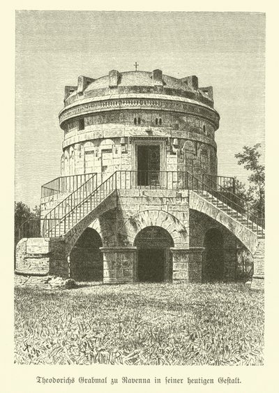 Mausoleo di Teodorico il Grande, Re degli Ostrogoti, Ravenna, Italia da German School