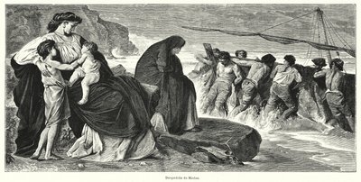 Addio di Medea: scena dalla tragedia greca antica Medea di Euripide, basata sulla leggenda di Medea e Giasone da German School