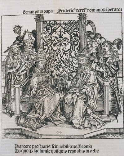 Incontro tra Papa Pio II e Federico III, Imperatore di Germania da German School
