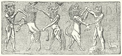Incontro di Enkidu e Gilgamesh da German School