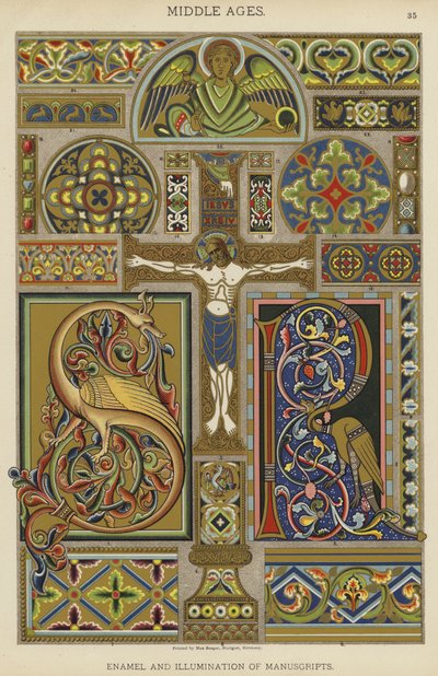 Medioevo, smalto e illuminazione di manoscritti da German School