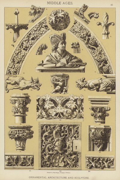 Medioevo, architettura ornamentale e scultura da German School