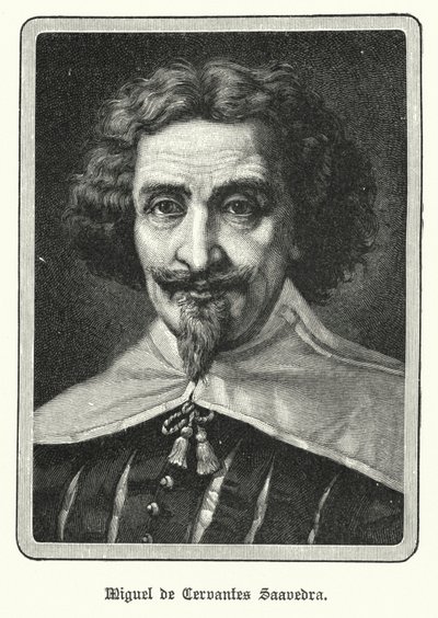 Miguel de Cervantes Saavedra, romanziere spagnolo (litografia) da German School