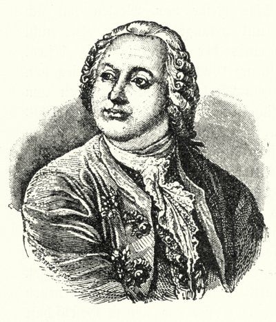 Mikhail Lomonosov, scrittore e scienziato russo (incisione) da German School