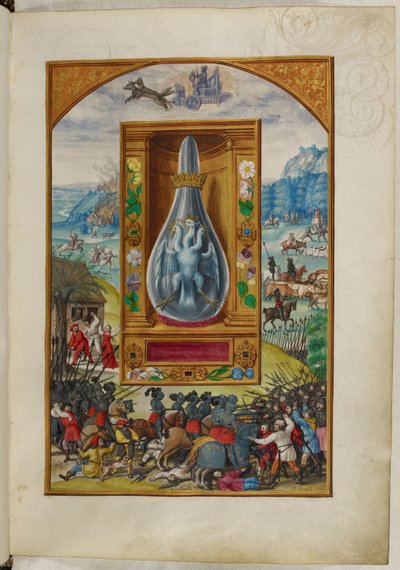 Ms Harley 3469, f.25 Uccello a tre teste in una fiasca, il Quarto Trattato, da 