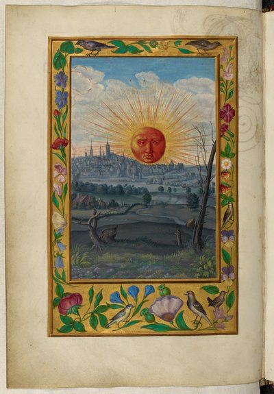 Sole con volto umano che sorge, il Quinto Trattato, da 