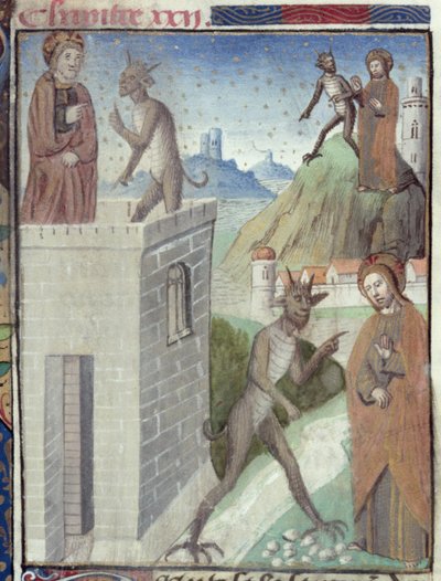 Le Tre Scene della Tentazione, da Vita Christi, di Ludolf di Sassonia, c.1300-7778 da German School