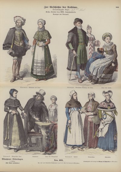 Costumi norvegesi e danesi, inizio XVII secolo da German School