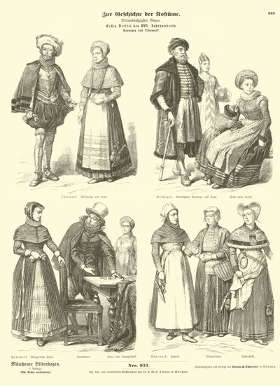 Costumi norvegesi e danesi, inizio XVII secolo da German School