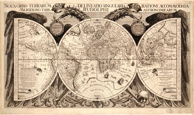 Nova orbis terrarum, da "Tabulae Rudolphinae" di Johannes Kepler, 1627-30 da German School