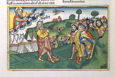 Numeri 1:1-20 Preparativi per il viaggio dal Monte Sinai, dalla Bibbia di Norimberga (Biblia Sacra Germanaica) da German School