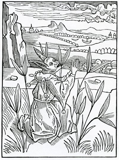 Di preghiere, voti e petizioni inutili e vane, illustrazione dalla traduzione inglese di Alexander Barclay di 