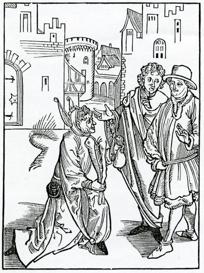 Del disprezzo e del disdegno della povertà, illustrazione dalla traduzione inglese di Alexander Barclay di 