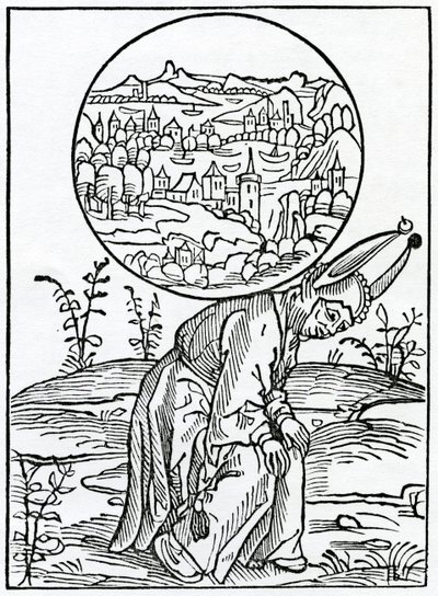 Della grande e costosa curiosità degli uomini, illustrazione dalla traduzione inglese di Alexander Barclay di 
