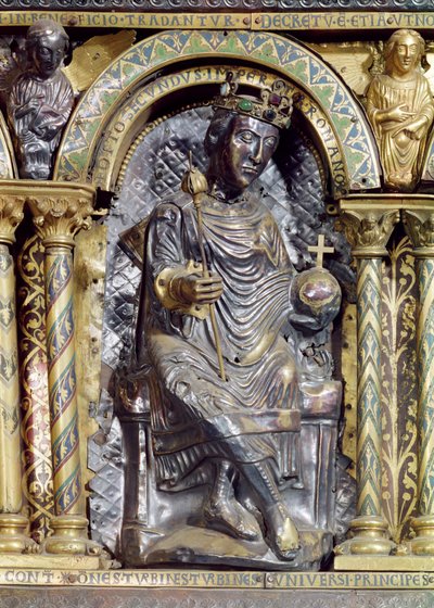 Ottone II (955-83), Sacro Romano Imperatore, (dettaglio) da German School