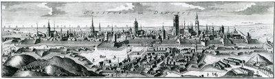 Veduta panoramica di Danzica (Gdansk) da German School