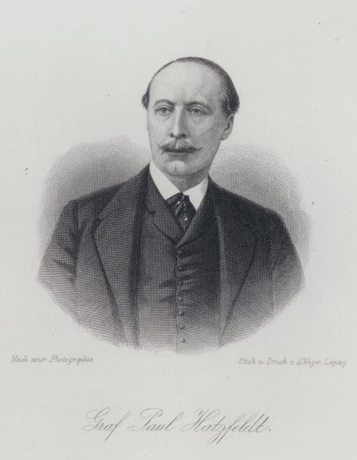 Paul von Hatzfeldt, diplomatico e politico tedesco (incisione) da German School