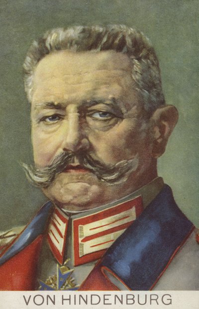 Paul von Hindenburg, Feldmaresciallo e politico tedesco da German School