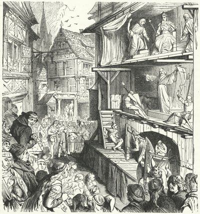 Rappresentazione di una Passione nel XVI secolo (incisione) da German School