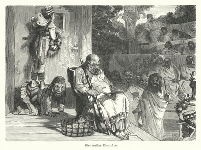 Rappresentazione di una commedia in un teatro dell