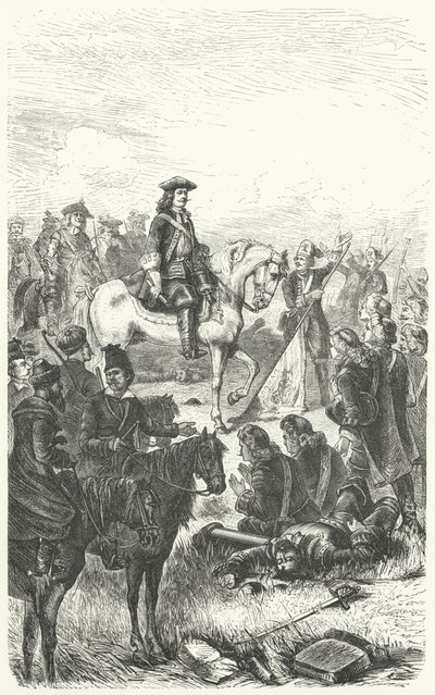Pietro il Grande di Russia alla battaglia di Poltava da German School