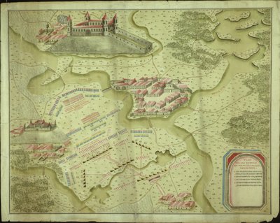 Piano della battaglia di Mollwitz del 10 aprile 1741 da German School