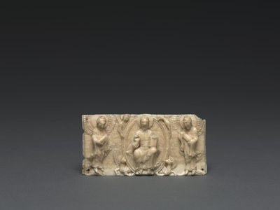 Placca da un altare portatile: Cristo e gli Apostoli, Valle del Basso Reno da German School