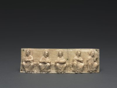Placca da un altare portatile: Cristo e gli Apostoli, Bassa Valle del Reno, 1050-1100 da German School