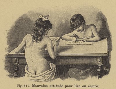 Postura scorretta per leggere e scrivere da German School
