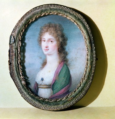 Miniatura di ritratto della contessa Marie Erdody (1779-1837) da German School